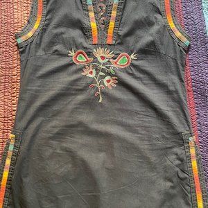 Greater Good Hippie Influenced Tunic Top  -medium  -brown